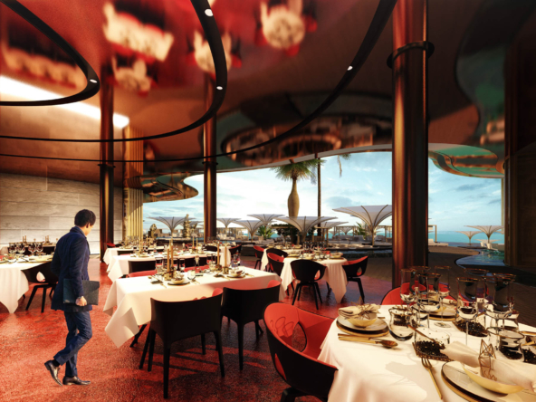RESTAURANT INTERIOR(concrete floor)